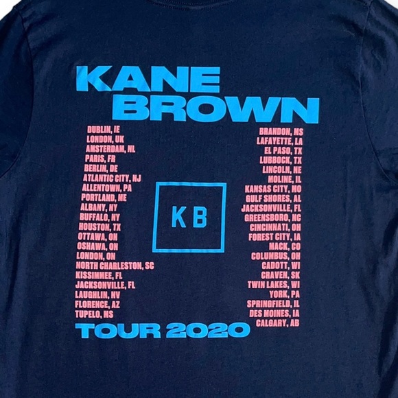 KANE BROWN Tour 2020 Concert Merch Band Tee Navy Blue T-Shirt Large Unis… - Picture 3 of 6